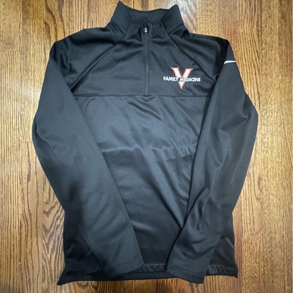 Nike Dri Fit 1/4 Zip Black UVA logo Size XS - Picture 1 of 8